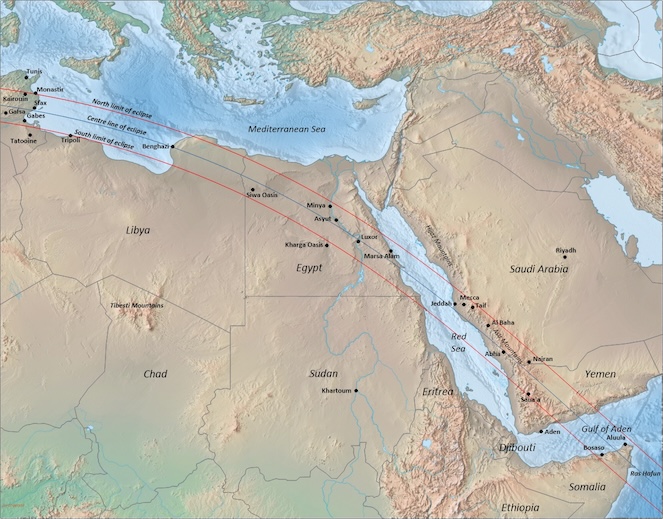 kaart voor Lybië en Egypte