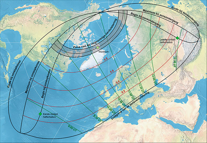 kaart eclips juni 2021