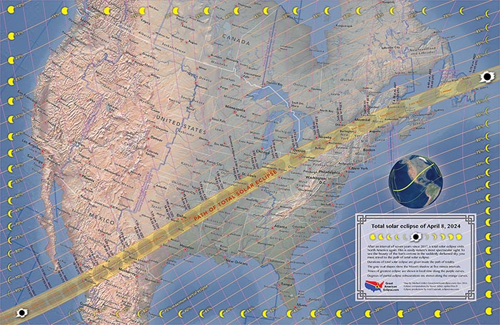 detailkaart Noord Amerika april 2024