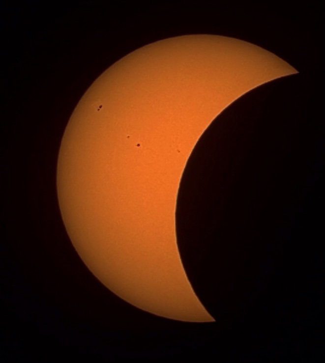 Gedeeltelijk verduisterde zon in Seestar30